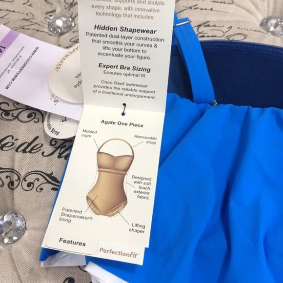 Coco Reef Contours Agate Ruffle Bandeau Swim - Picture 10 of 10